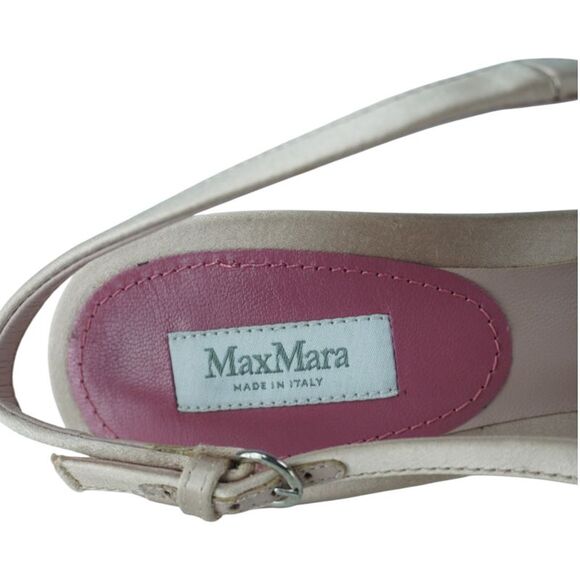 Max Mara Bussola Satin Slingback Pumps